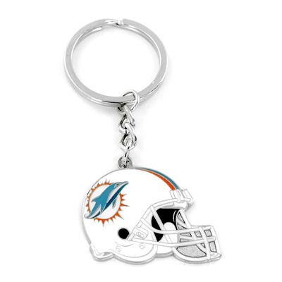 aminco NFL Miami Dolphins Helmet Keychain, Team Color, 5
