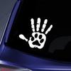 Bargain Max Decals Paw Hand Print Silhouette Sticker Decal Notebook Car Laptop 5.5" (White) view 1