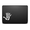 Bargain Max Decals Paw Hand Print Silhouette Sticker Decal Notebook Car Laptop 5.5" (White) view 4