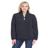 J America Ladies' Epic Sherpa 1/4 Zip 2XL BLACK view 1