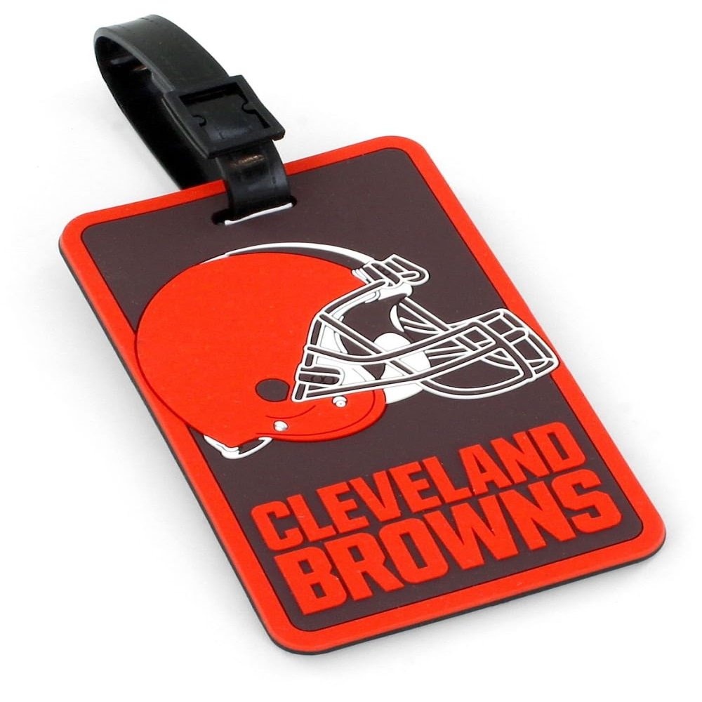 Aminco NFL Cleveland Browns Soft Bag Tag, Orange, 7.5