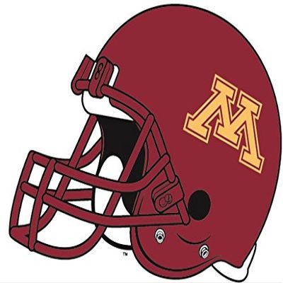 6 Inch UMn University of Minnesota Golden Gophers Football Helmet Logo Removable Wall Decal Sticker Art NCAA Home Room Decor 6 x 5 Inches