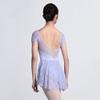 117341001 Joint Lace Leotards Ballet Leotards Short Sleeve Ballet Leotards (S/A 160, Lavender) view 4