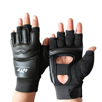 Rungear Taekwondo Training Boxing Gloves, WTF Approved Martial Arts Muay Thai TKD Punching Bag Mitts MMA Sparring Karate Gloves for Men Women Kids (Black, X-Small)