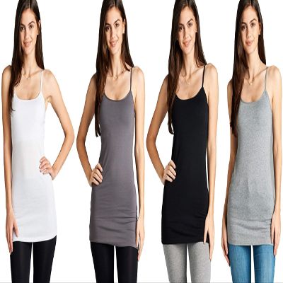 Active Products Women's 4 Pack: Cami Tanks in Many Colors -Small -3XL 4 Pack - White, Charcoal, Black, Hgray Medium