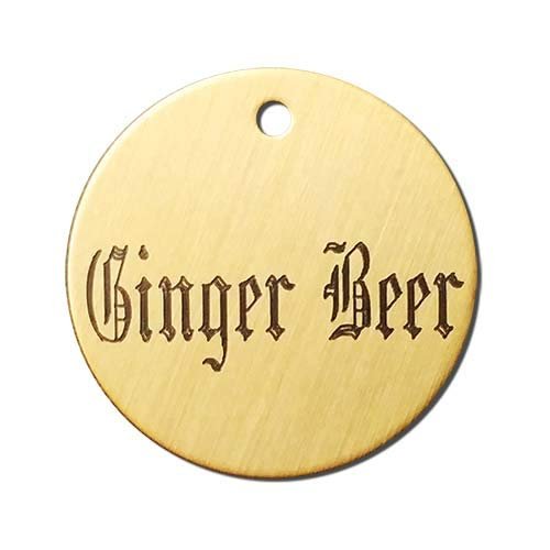 Bridle Halter Blanket Tag THICK - 1 1/2" Disc Custom Engraved Solid Brass or Nickel Silver
