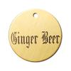 Bridle Halter Blanket Tag THICK - 1 1/2" Disc Custom Engraved Solid Brass or Nickel Silver view 1