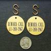 Bridle Halter Blanket Tag THICK - 1 1/2" Disc Custom Engraved Solid Brass or Nickel Silver view 2