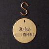 Bridle Halter Blanket Tag THICK - 1 1/2" Disc Custom Engraved Solid Brass or Nickel Silver view 3