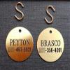 Bridle Halter Blanket Tag THICK - 1 1/2" Disc Custom Engraved Solid Brass or Nickel Silver view 4