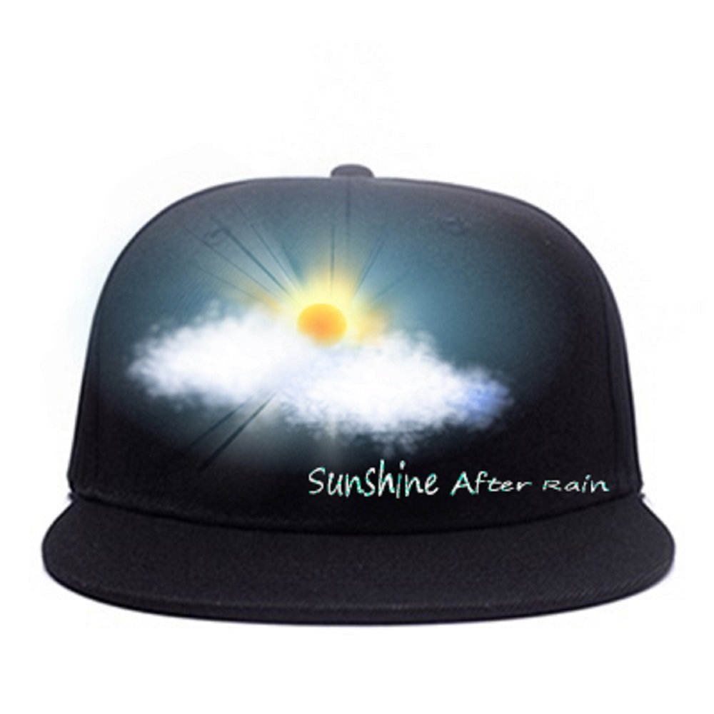 BRAVOAA Custom 100% Cotton Flat Visor Hat Sun Protection Personalized Hats Flexfit Plain Baseball Team Caps Snapback Hats (black1)