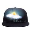 BRAVOAA Custom 100% Cotton Flat Visor Hat Sun Protection Personalized Hats Flexfit Plain Baseball Team Caps Snapback Hats (black1) view 1
