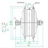 24V/36V 250W Brushless Motor Powerful Bike eBike Front Hub Motor High Speed for Front Wheel YouE Motor (24V) view 4
