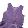 Agoky Kids Flower Girls Lace Sleeveless Wedding Bridesmaid Dress Pageant Birthday Party Tutu Dress Dark Purple 6 view 4