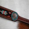Showman Medium Oil Leather Wither Strap w/Arrow Beaded Design view 3
