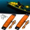Shangyuan LED Interior Boat Lights, Utility Slim Strip Bar Light Fit Courtesy Lighting Cockpit Lights Navigation Light Yellow (Pack of 2) view 1