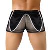 iiniim Novelty Mens Butler Waiter Tuxedo Boxer Brief Underwear Fancy Dress Lingerie Black Sheer Mesh Large (Waist 33.0-46.0") view 2