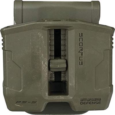 FAB Defense 9mm Steel Magazine Pouch for Steel 9mm and .40 Cal Magazines, OD Green, SC-PS9G