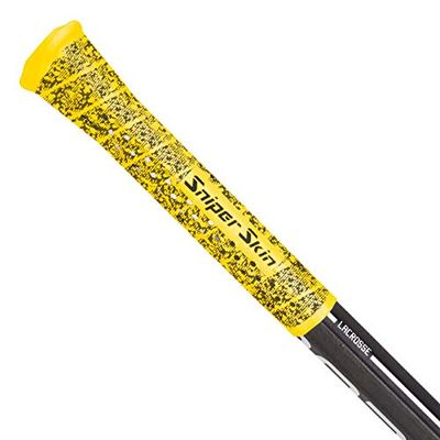SNIPER SKIN Lacrosse Grips - Waterproof Replacement Grip Wrap - Perfect Team Swag - Easy to Install, Strong Sports Grip - Yellow Shadow