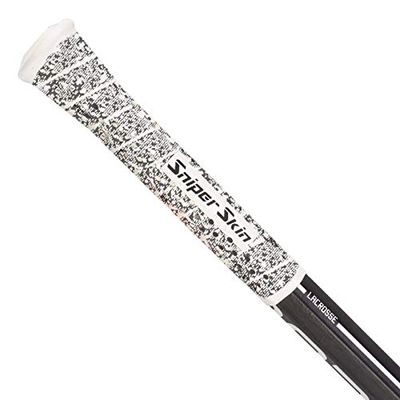 SNIPER SKIN Lacrosse Grips - Waterproof Replacement Grip Wrap - Perfect Team Swag- Easy to Install, Strong Sports Grip- White Shadow