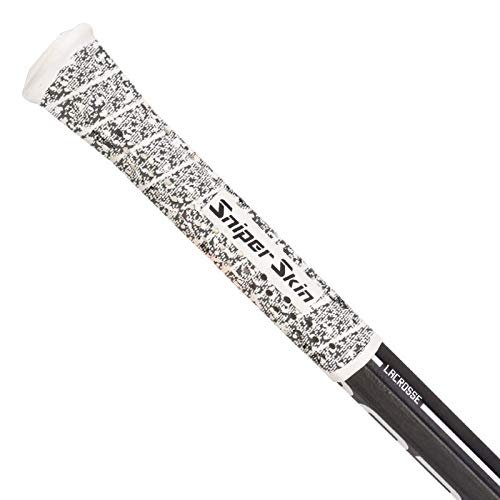 SNIPER SKIN Lacrosse Grips - Waterproof Replacement Grip Wrap - Perfect Team Swag- Easy to Install, Strong Sports Grip- White Shadow