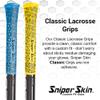 SNIPER SKIN Lacrosse Grips - Waterproof Replacement Grip Wrap - Perfect Team Swag- Easy to Install, Strong Sports Grip- White Shadow view 2