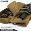 Savior Equipment Urban Warfare Tactical Double Long Gun Bag Case Backpack w/Pistol Handgun Case,36 Inch Flat Dark Earth Tan view 3