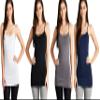 Active Products Women's 4 Pack: Cami Tanks in Many Colors -Small -3XL 4 Pack - Wht, Blk, Charcoal, Navy Small view 1