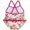 Baby Girls 3M-24M Watermelon-Red Floral-n-Dot Print One-Piece Swimsuit (12 Months, Watermelon) view 2