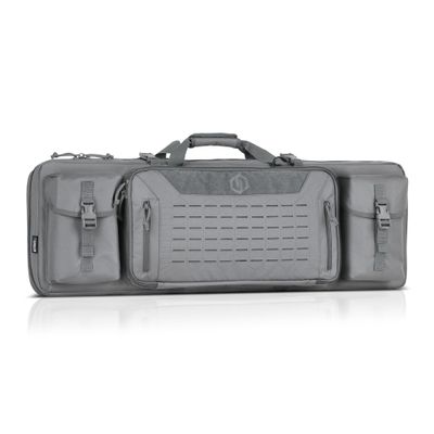 Savior Equipment Urban Warfare Tactical Double Long Gun Bag Case Backpack w/Pistol Handgun Case,36 Inch SW Gray