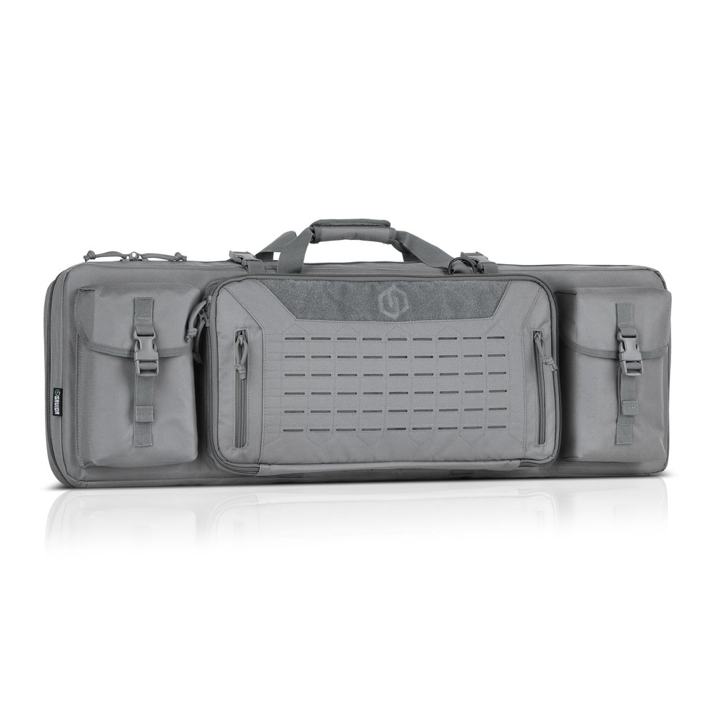 Savior Equipment Urban Warfare Tactical Double Long Gun Bag Case Backpack w/Pistol Handgun Case,36 Inch SW Gray