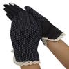 Summer Women Outdoor Cotton Uv Protection Sun Driving Gloves Mittens,Black view 1