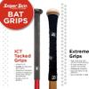 Sniper Skin Baseball Heat-Activated Bat Grip, Easy Install Tacked Non-Slip for Baseball & Softball Sports, Custom Fit Wrap That Lasts Up to 3 Times Longer - Black view 4