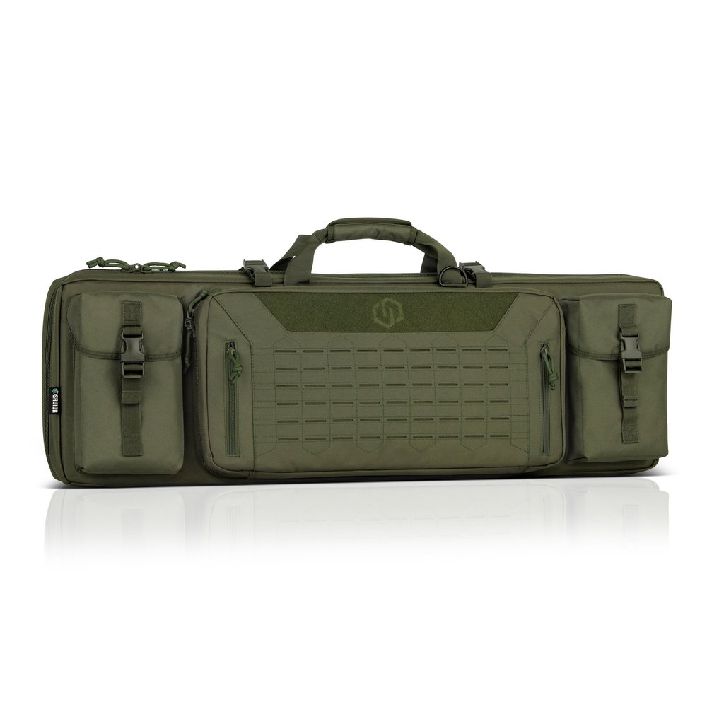Savior Equipment Urban Warfare Tactical Double Long Gun Bag Case Backpack w/Pistol Handgun Case,36 Inch Olive Drab Green