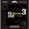 GOSEN G-TOUR3 TSGT312BK Hard Tennis String, 17 (0.05 inch (1.23 mm), Roll, BK Black view 1
