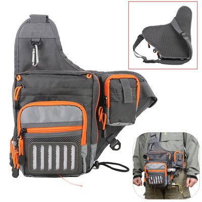 Ochoos Polyester Fishing Sling Bag Multifunctional Fly Fishing Bag Waist Pack Tool Bag - Tackle Boxes & Bags