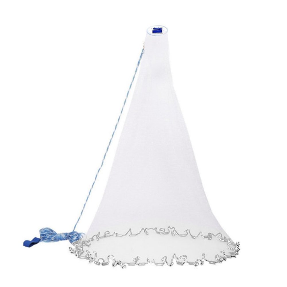 Ochoos Quick Throw Cast Net 8 Feet White Nylon Monofilament Net - Tools & Equipments - Nets & Buckets