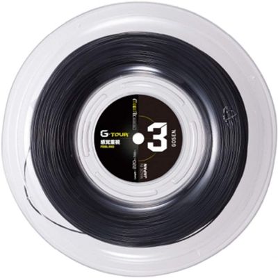 GOSEN G-Tour 3, 17L Black 770' Good Feeling at Impact, Polyester Tennis String
