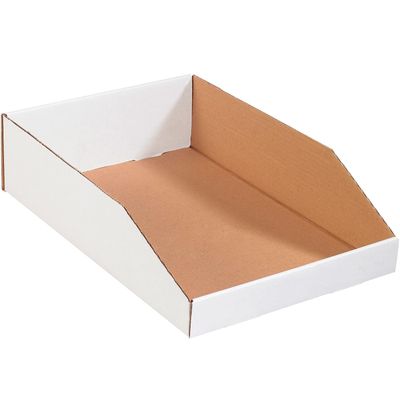 12 x 24 x 4 1/2" White Bin Boxes