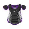 Mizuno Samurai Baseball Chest Protector 16", BLACK-PURPLE view 1