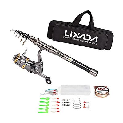 Ochoos Telescopic Spinning Fishing Rod Reel Combo Full Kit Professional Fishing Pole Reel Set - (Size: 2.1) - Rod & Reel Combos