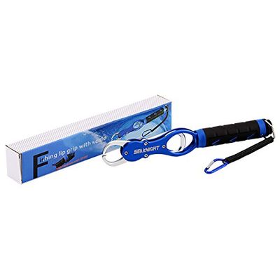 Ochoos SK008 Fishing Grip Built-in Scale 15KG Max Non-Slip Rubber Handle Aluminum Alloy Grip - (Color: Blue) - Tools & Equipments - Digital Scale & Gripper
