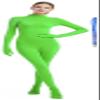 Full Bodysuit With Zipper Helper Womens Costume Without Hood Spandex Stretch Zentai Unitard Body Suit (XX-Large, Lime Green)
