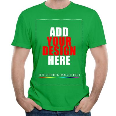 Custom t Shirts Personalized Tshirts, Make Your Own t Shirt, Customized t-Shirts, Add Your Design/Image/Photo/Text for Men & Women Green