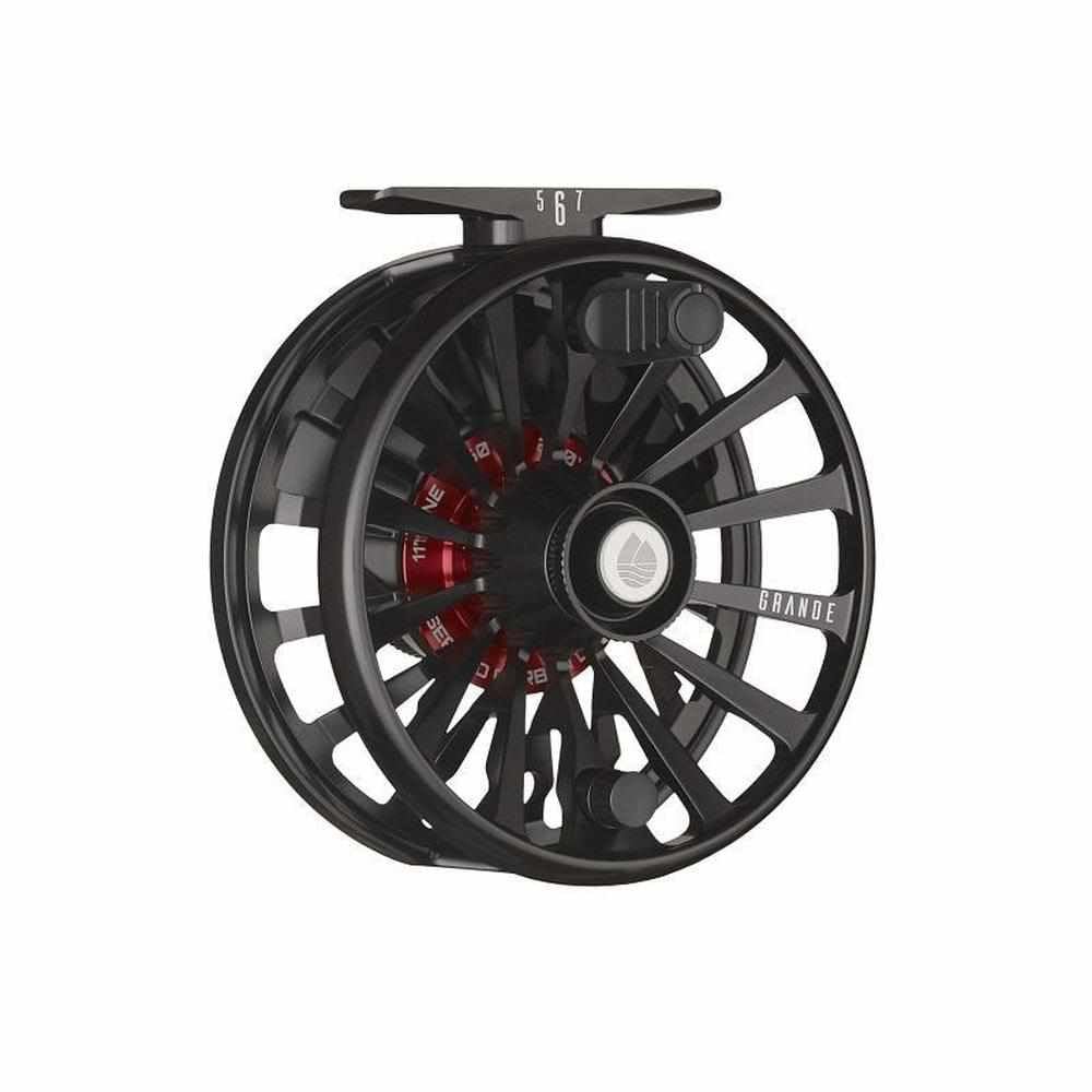 Redington Grande Fly Fishing Reel, Heavyweight Big Game Fly Reels, Freshwater and Saltwater, Super-Torque Drag System, Black, 5/6