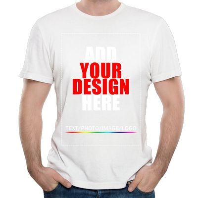 Custom t Shirts Personalized Tshirts, Make Your Own t Shirt, Customized t-Shirts, Add Your Design/Image/Photo/Text for Men & Women White