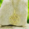 AFFY Star of David Pendant Necklace in 14K Yellow Gold Over Sterling Silver view 2