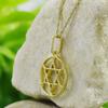 AFFY Star of David Pendant Necklace in 14K Yellow Gold Over Sterling Silver view 3