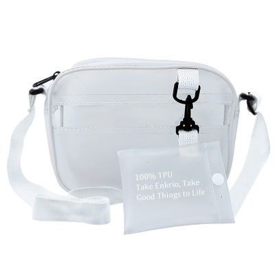 Enkrio Clear Bag Stadium Approved Clear Purse Mini Messenger Bag Matte Cross Body Bag with Adjustable Strap for Women Men