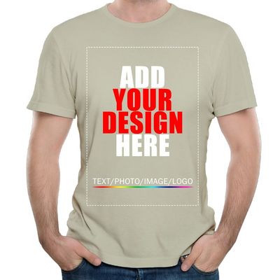 Custom t Shirts Personalized Tshirts, Make Your Own t Shirt, Customized t-Shirts, Add Your Design/Image/Photo/Text for Men & Women Natural